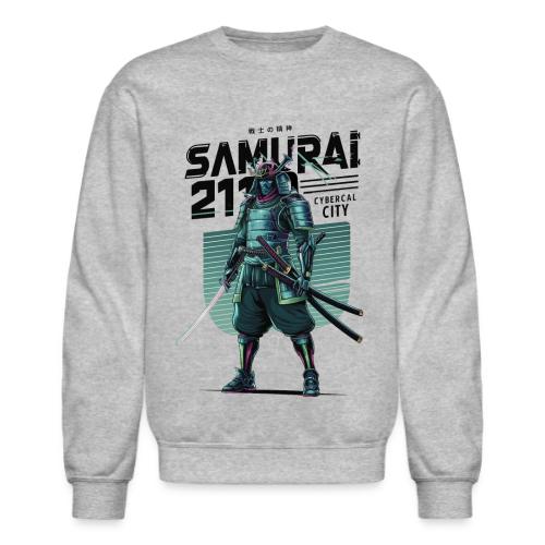 Cyber Samurai 2110: Glowing Katana Warrior - Unisex Crewneck Sweatshirt