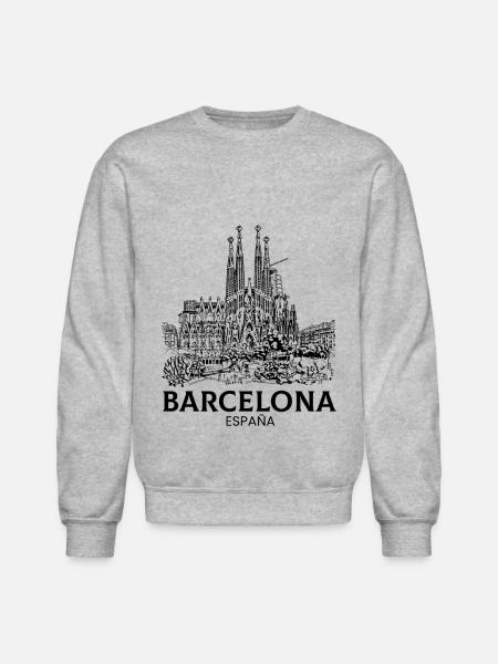 barcelona spain espana - Unisex Crewneck Sweatshirt - heather gray