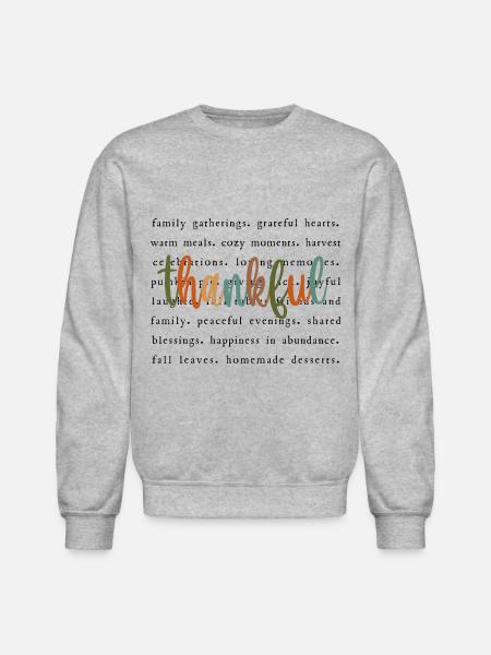 Thankful - Unisex Crewneck Sweatshirt - heather gray