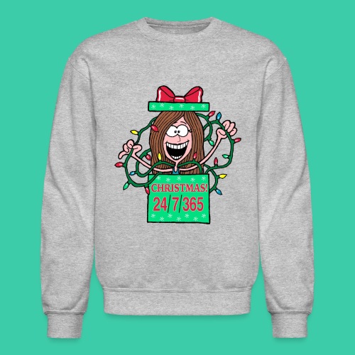 Rachel Christmas 365 gif - Unisex Crewneck Sweatshirt