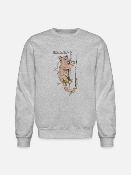 Funny Opossum, Opossum EWWW - Unisex Crewneck Sweatshirt - heather gray