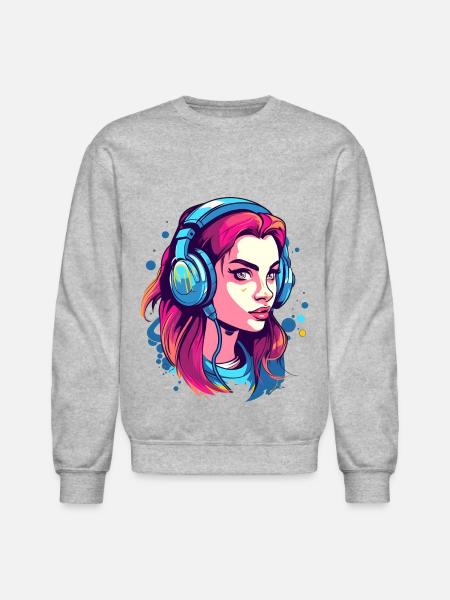 Gamer Girl - Unisex Crewneck Sweatshirt - heather gray