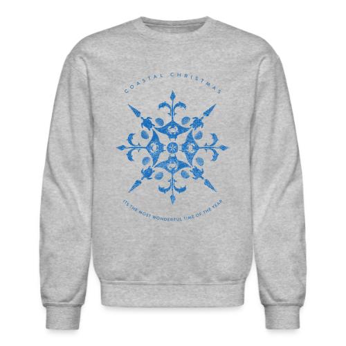Coastal Christmas Snowflake 01 - Unisex Crewneck Sweatshirt