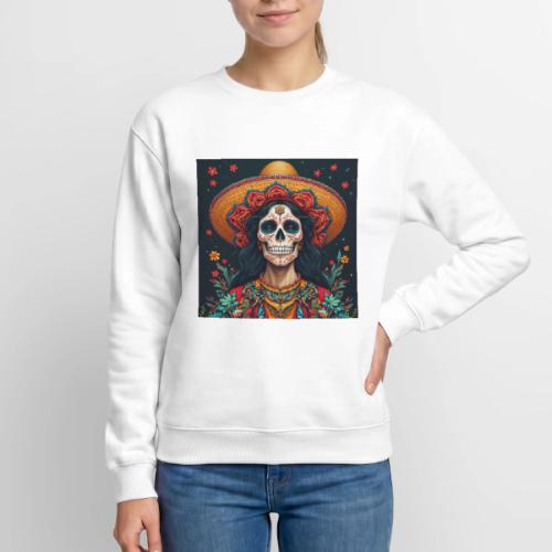 Charra Skull Art | Traditional Mexican Design - Unisex Crewneck Sweatshirt