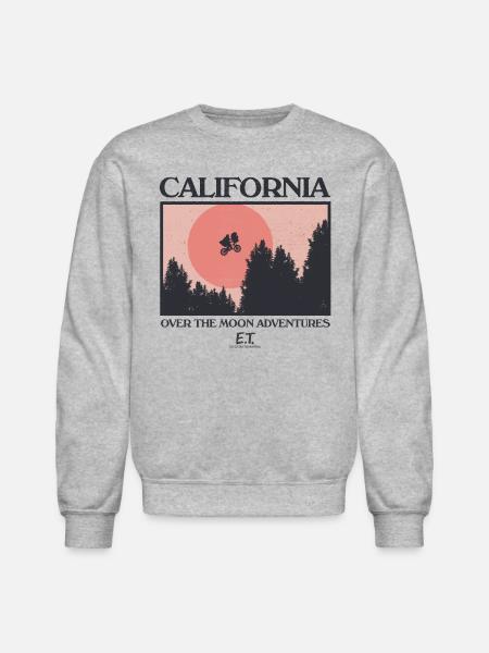 E.T. California Over The Moon Adventures - Unisex Crewneck Sweatshirt - heather gray