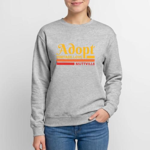 Adopt Vintage Love retro colors front - Unisex Crewneck Sweatshirt