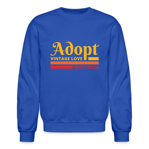 Adopt Vintage Love retro colors front - Unisex Crewneck Sweatshirt