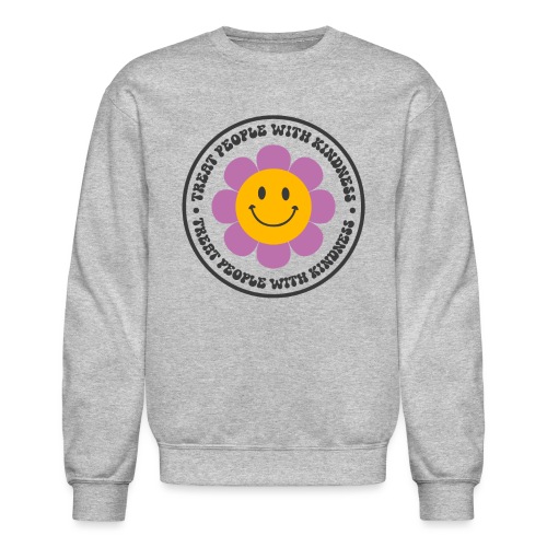 Treat People With Kindness Flower - Unisex Crewneck Sweatshirt