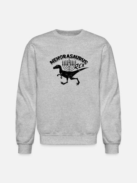 Menorasaurus rex - prehistoric - Unisex Crewneck Sweatshirt - heather gray