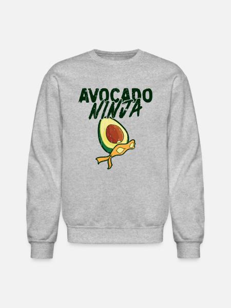 Avocado ninja - Avocado - Unisex Crewneck Sweatshirt - heather gray