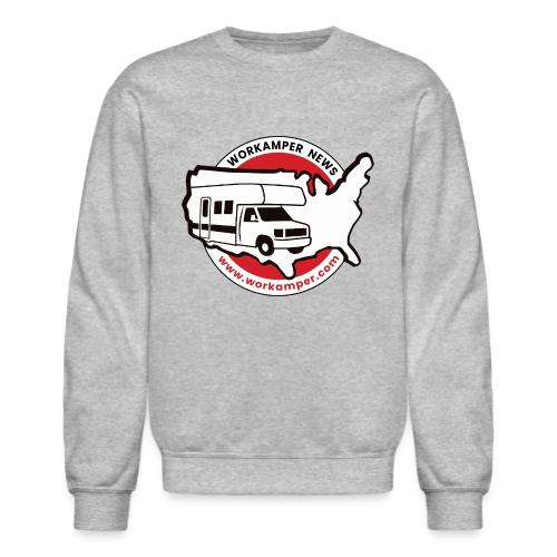Workamper News Official Logo with Website URL - Unisex Crewneck Sweatshirt