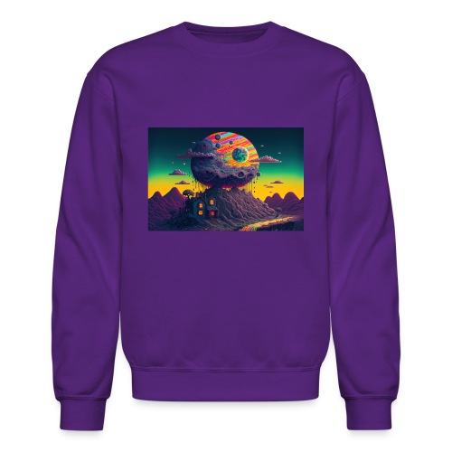 Imagination Mountain Land - Psychedelic Landscape - Unisex Crewneck Sweatshirt