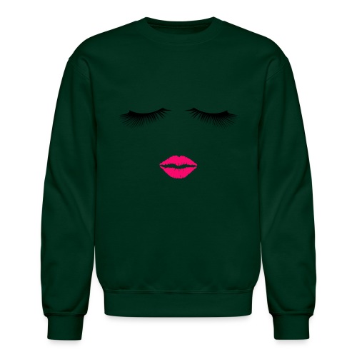 Lipstick and Eyelashes - Unisex Crewneck Sweatshirt