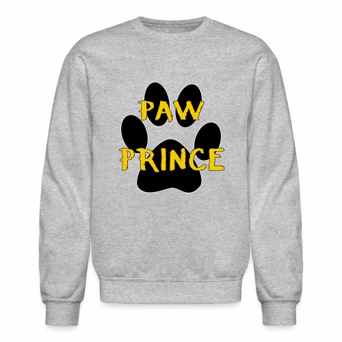 Paw Prince Funny Pet Footprint Animal Lover Pun - Unisex Crewneck Sweatshirt