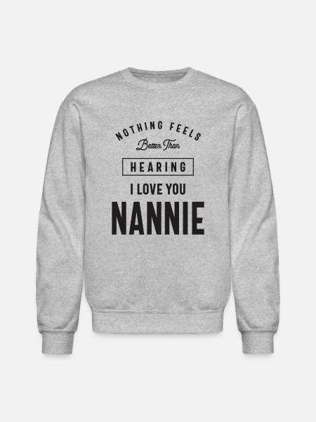 Funny Nannie - Unisex Crewneck Sweatshirt - heather gray