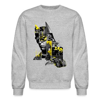 Batman 80 Years Action Batmobil - Unisex Crewneck Sweatshirt - heather gray - Front - AI Model Female 172 light (172cm) & AI Model Male 185 dark (185cm)