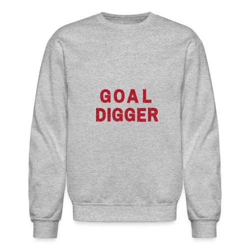 Red Glitter Goal Digger - Unisex Crewneck Sweatshirt