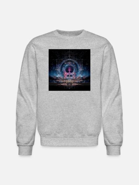 Cosmic Nebula - Unisex Crewneck Sweatshirt - heather gray