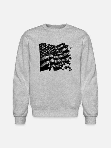 Usa Flagge Tattoo Style - Unisex Crewneck Sweatshirt - heather gray