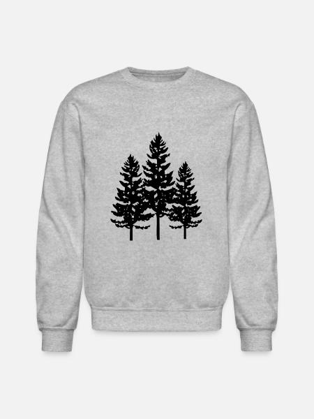 pine tree - Unisex Crewneck Sweatshirt - heather gray