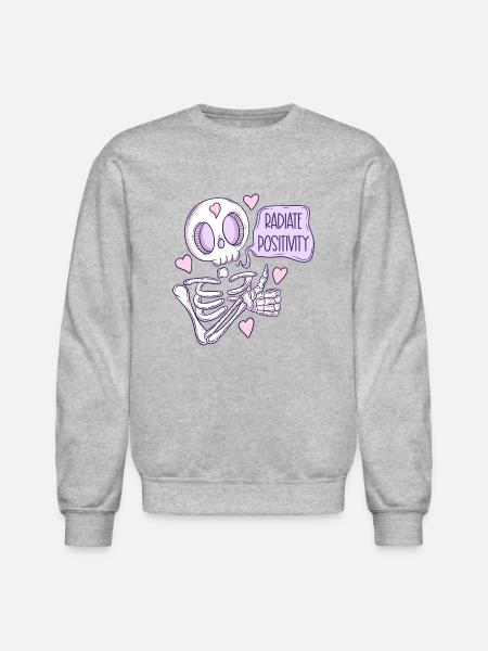 Radiate Positivity - Unisex Crewneck Sweatshirt - heather gray