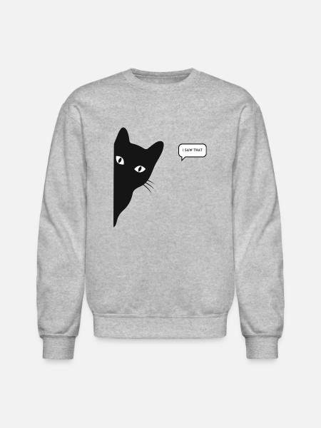 Cat saw that - Unisex Crewneck Sweatshirt - heather gray