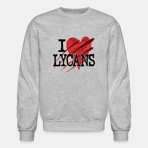 I Heart Lycans Werewolf Love Slogan - Unisex Crewneck Sweatshirt