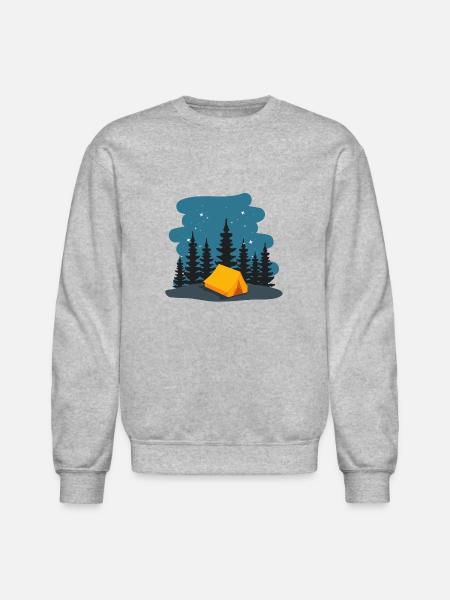 Camping under the Stars - Unisex Crewneck Sweatshirt - heather gray