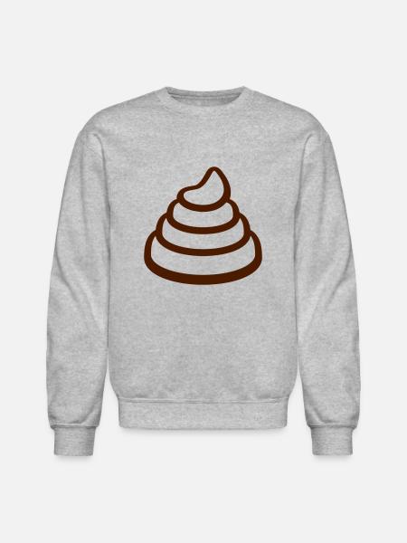 Disgusting big poop pile - Unisex Crewneck Sweatshirt - heather gray