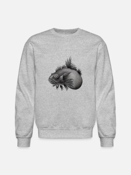 prehistoric axolotl - Unisex Crewneck Sweatshirt - heather gray