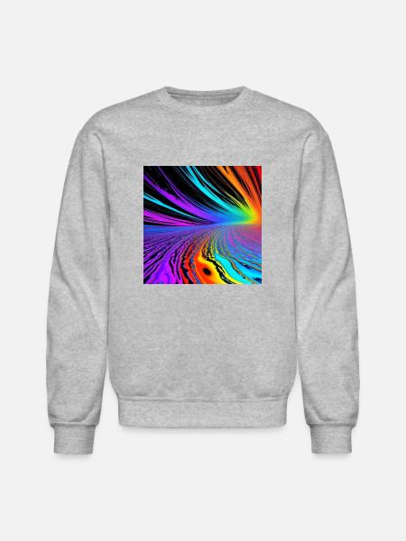 Fractal Flow - Unisex Crewneck Sweatshirt - heather gray
