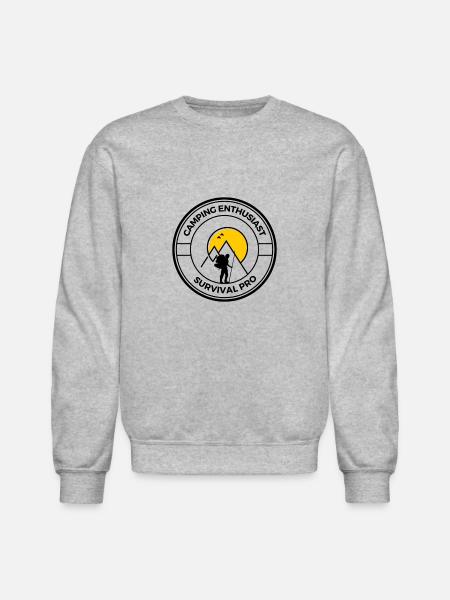 Camping Enthusiast Survival Pro - Unisex Crewneck Sweatshirt - heather gray