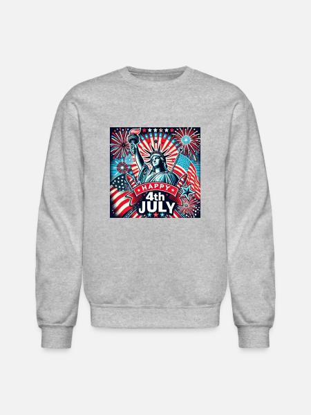 July 4th - Unisex Crewneck Sweatshirt - heather gray