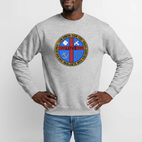 Five Solas Faith Hope Love Shirt–Christian Symbols - Unisex Crewneck Sweatshirt