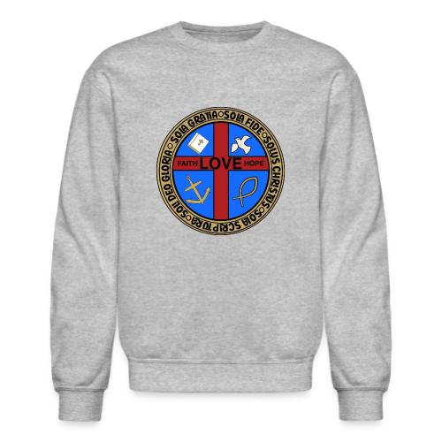 Five Solas Faith Hope Love Shirt–Christian Symbols - Unisex Crewneck Sweatshirt