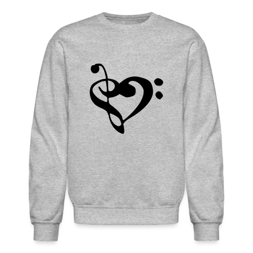 musical note with heart - Unisex Crewneck Sweatshirt
