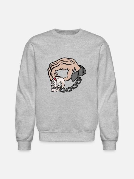 Prison Skull - Unisex Crewneck Sweatshirt - heather gray