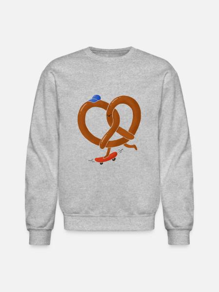 Pretzel Skate - Unisex Crewneck Sweatshirt - heather gray