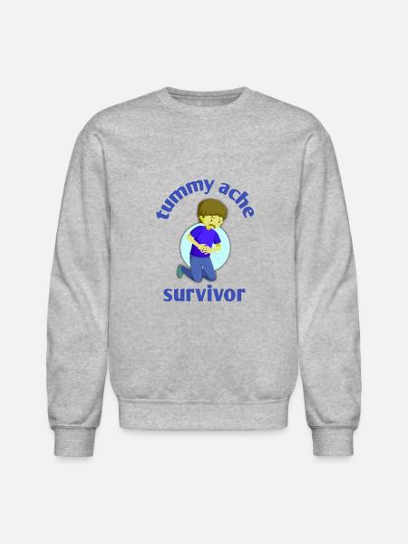 Tummy Ache Survivor - Unisex Crewneck Sweatshirt - heather gray