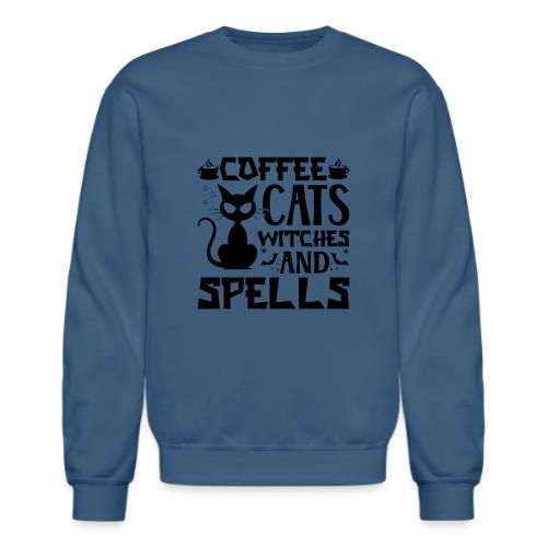 Coffee, Cats, Witches & Spells - Unisex Crewneck Sweatshirt