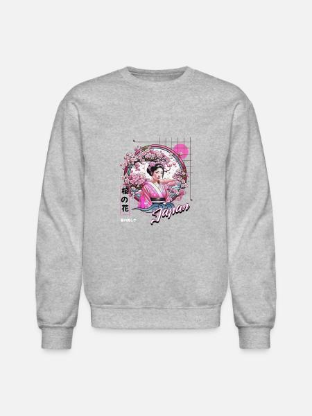 Sakura Serenity - Unisex Crewneck Sweatshirt - heather gray