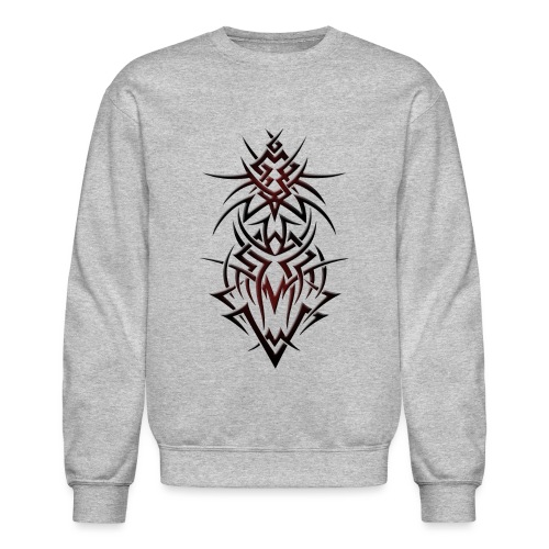 Fantasy dragon, red black, Tribal Tattoo - Unisex Crewneck Sweatshirt