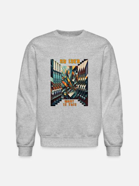 Abstract mirrored figure - Unisex Crewneck Sweatshirt - heather gray