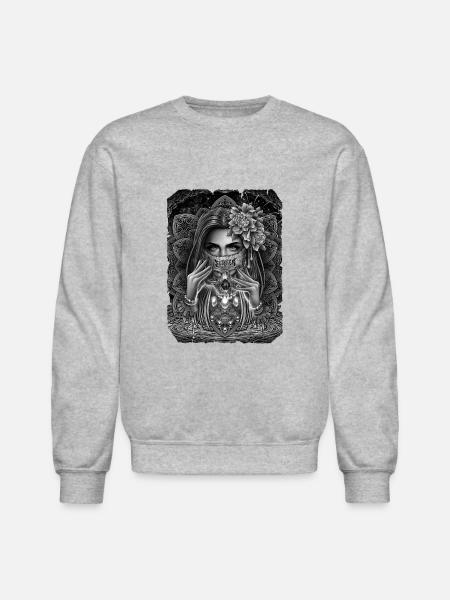 Sinner skull mask - Unisex Crewneck Sweatshirt - heather gray