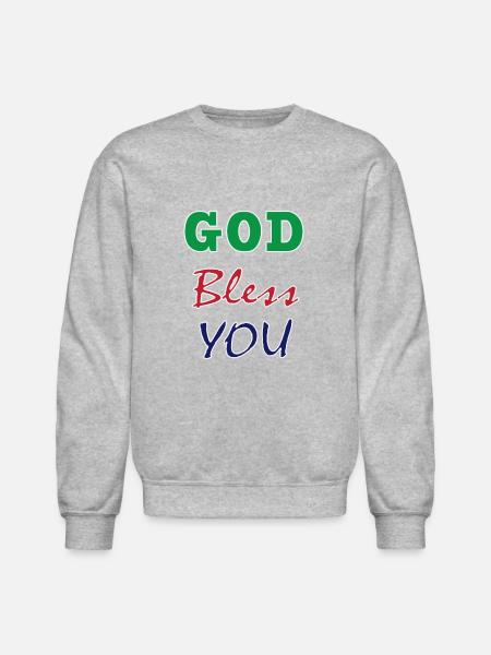 GOD BLESS YOU - Unisex Crewneck Sweatshirt - heather gray