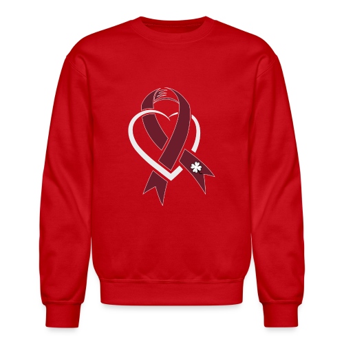 TB Multiple Myeloma Awareness Ribbon and Heart - Unisex Crewneck Sweatshirt