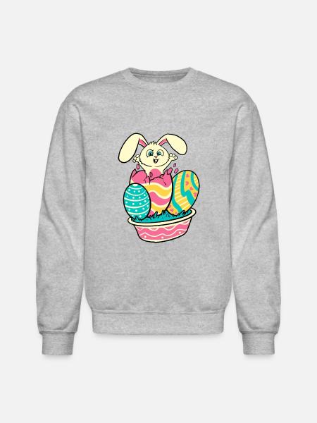 Surprise Bunny - Unisex Crewneck Sweatshirt - heather gray