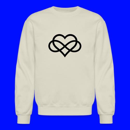 Infinity Heart (black) - Unisex Crewneck Sweatshirt