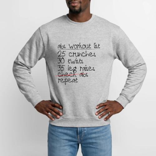 Abs Workout List - Unisex Crewneck Sweatshirt