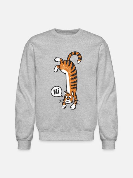 Funny Cat - Unisex Crewneck Sweatshirt - heather gray